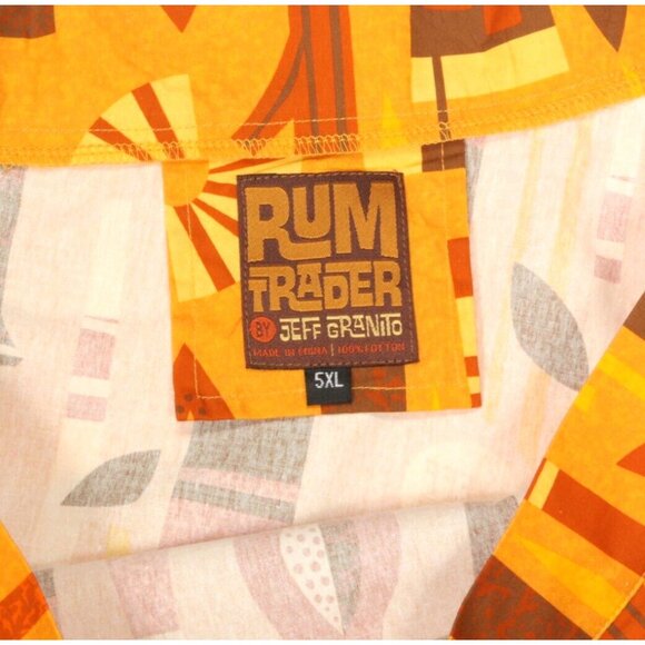 JEFF GRANITO TIKI Torch Rum Trader MCM Print Hawaiian Style Skirt Womens 5XL 551 - Picture 3 of 3